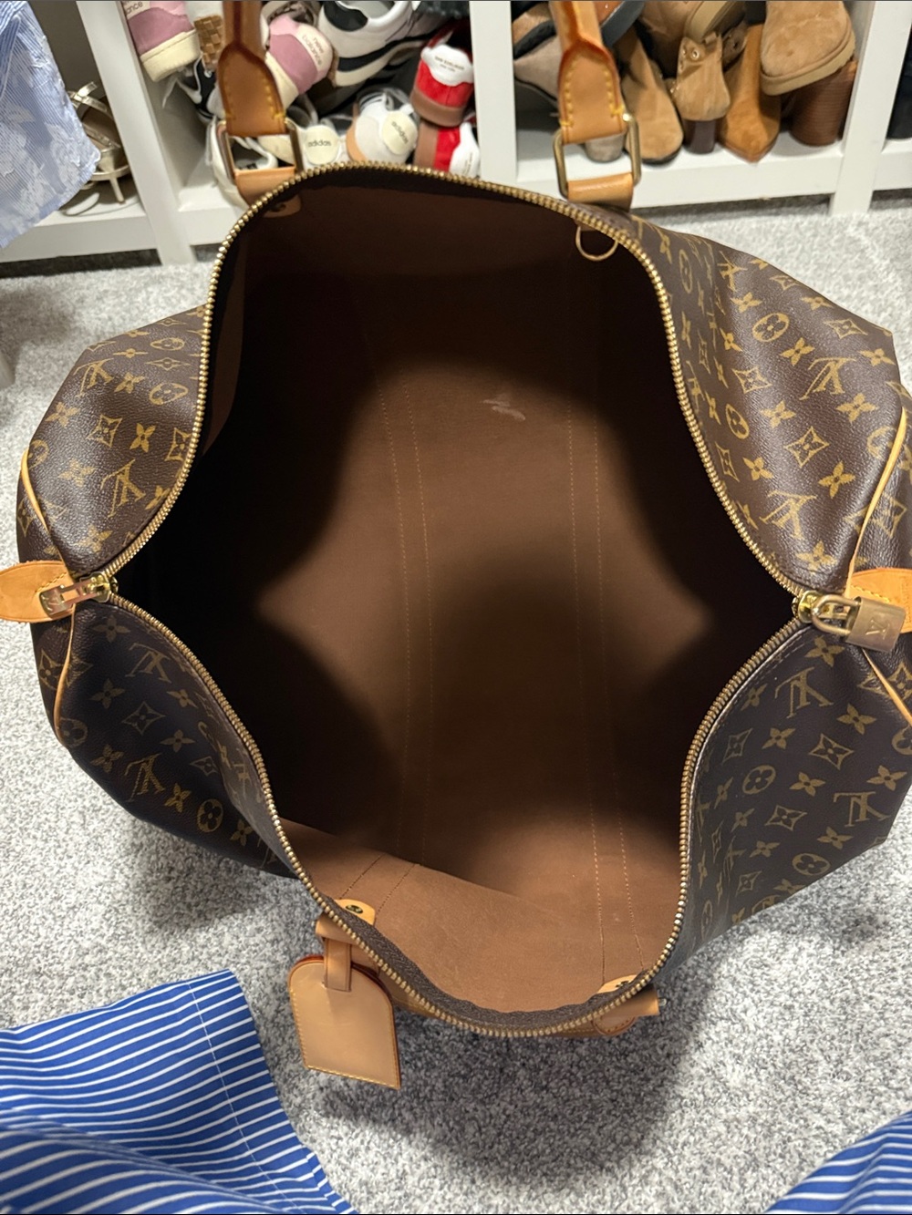 Louis Vuitton  Monogram Keepall Travel Duffel - Brown/Tan - Picture 13 of 15